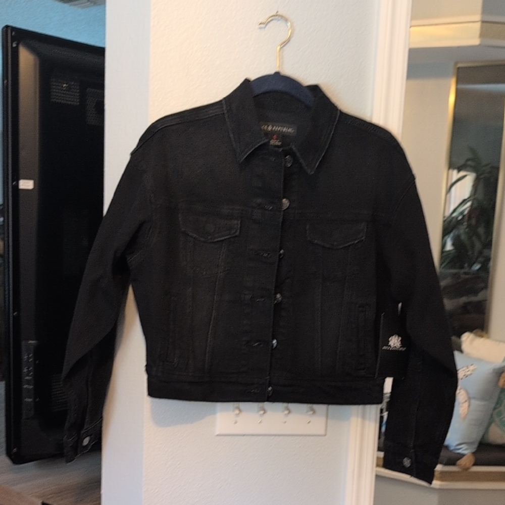 Rock & Republic Women's Black Jean Jacket